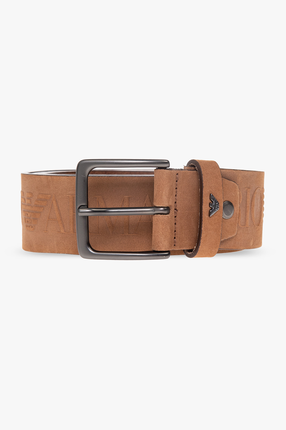 GenesinlifeShops Sweden Brown Leather belt Emporio Armani